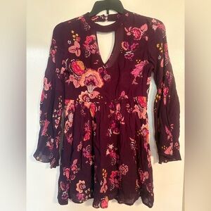 Patrons of Peace Purple Floral Dress - SZ XS